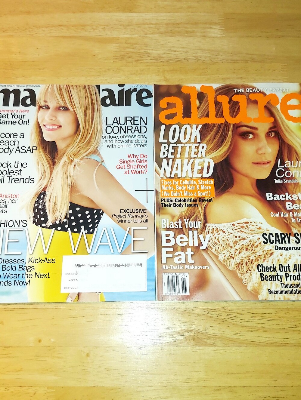 2 Lauren Conrad Feature Cover Magazines - Marie Claire & Allure